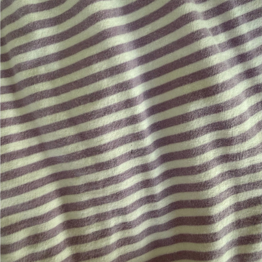 Mini Boden Lavender and White Striped Sleeveless Dress with Blue Trim, size 5-6 - Picture 4 of 5